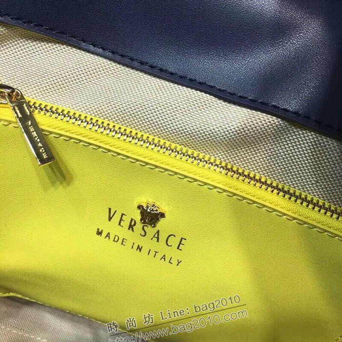 VERSACE女包 杜美莎頭像logo手袋 配色女手提包 大號 範思哲單肩斜挎包 1111  bfd1051
